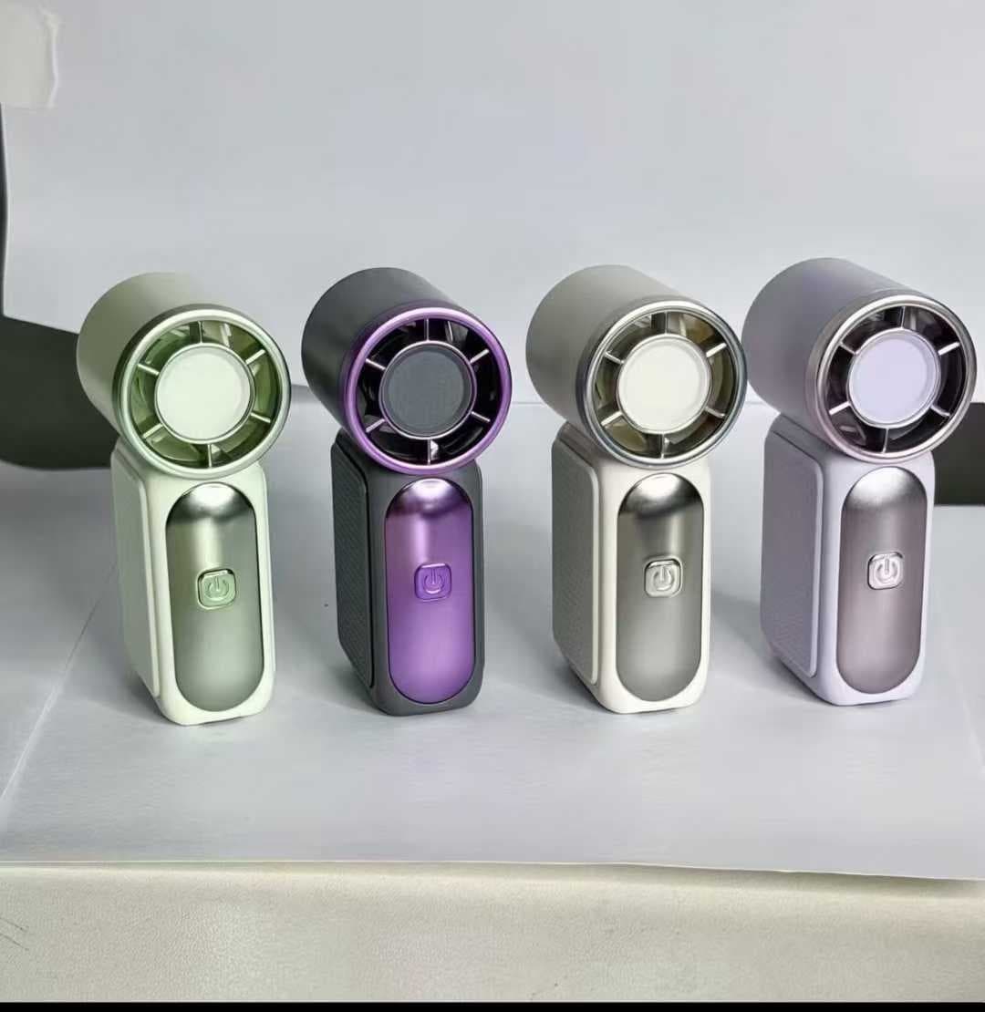 Pocket mini portable handheld pocket blowerfan rechargeable high speed air cannon strong turbo brushless wind table plastic household