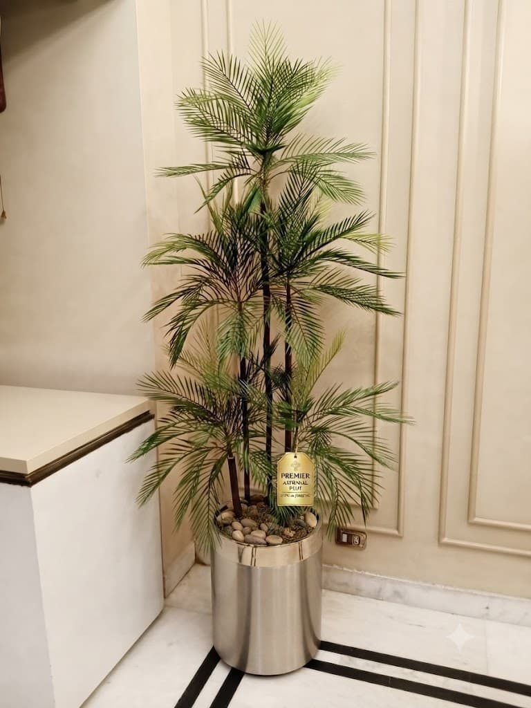 Artificial Areca Palm Tree in Decorative Pot – Premium Indoor Floor Plant for Home & Office Décor